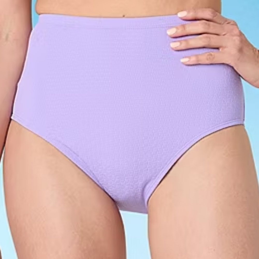 Liz Claiborne Women's Size 12 Swim Bottoms Lavender Purple Full Coverage
